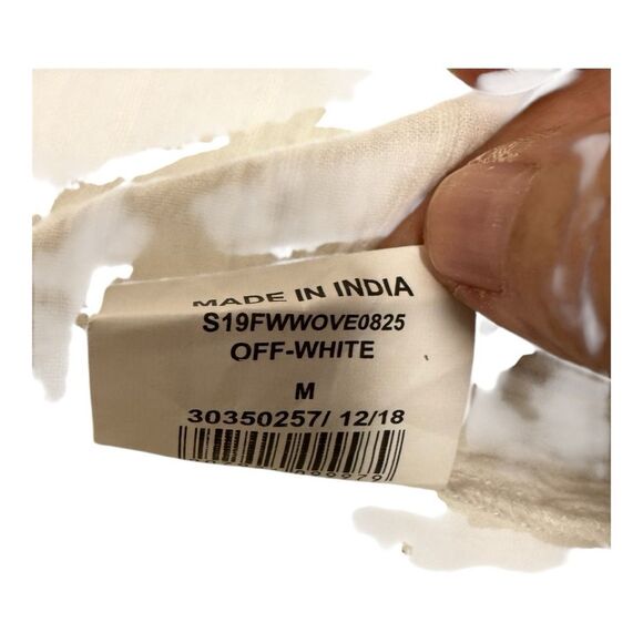 PROJECT EVE Embroidered Tunic Top Off White Bell Sleeve Cotton Women's M - Picture 10 of 10